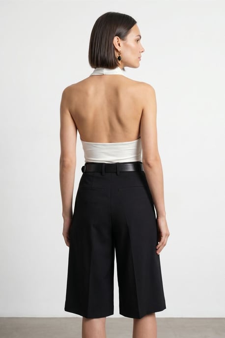 Fitted Sleeveless Cowl Neck Blouse - Image 2