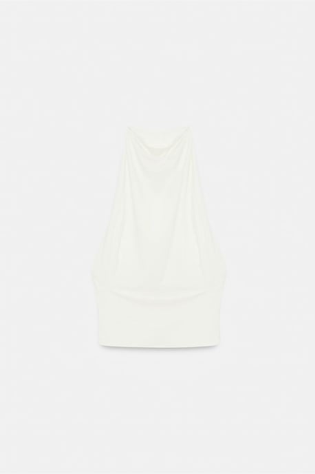 Fitted Sleeveless Cowl Neck Blouse - Image 5