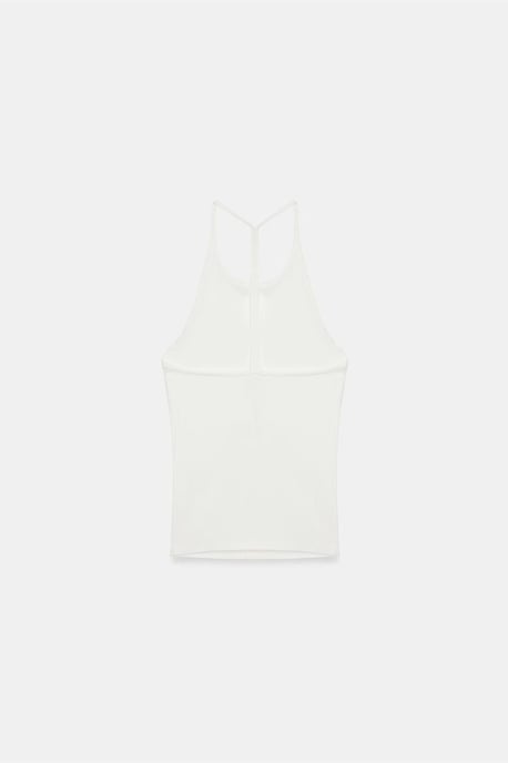 Slim Fit Halterhals Tricot Blouse - Image 6