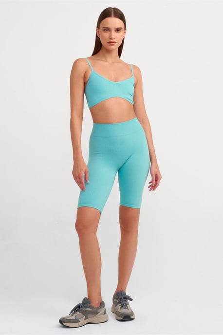 Geribbelde V-hals Crop Bralet Top - Image 4