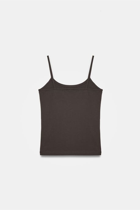 Slim-fit ärmlös blus med fyrkantig halsringning - Image 6