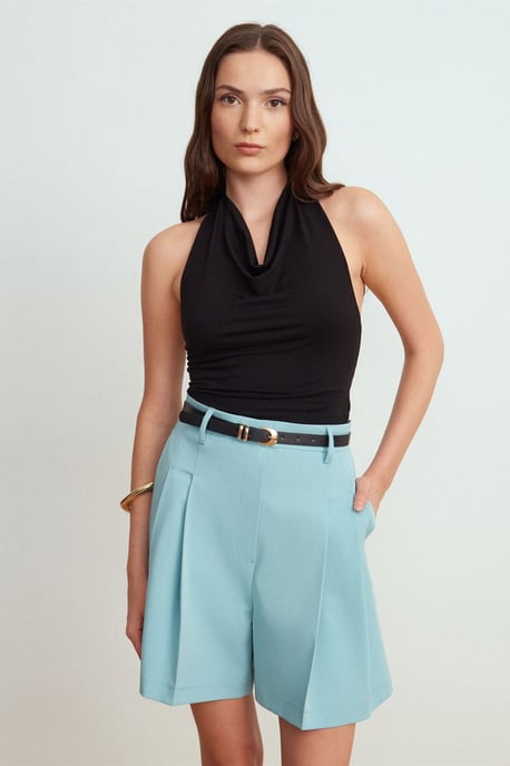 Mouwloze Col Sjaal Blouse - Image 3