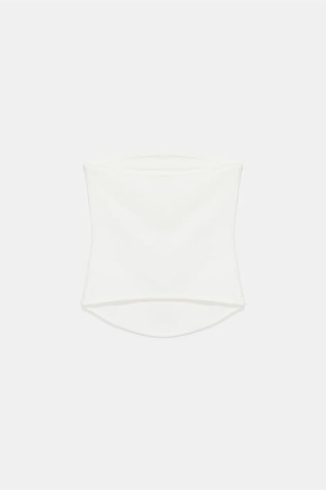 Dames Strapless Crop Bandeau Top - Image 6