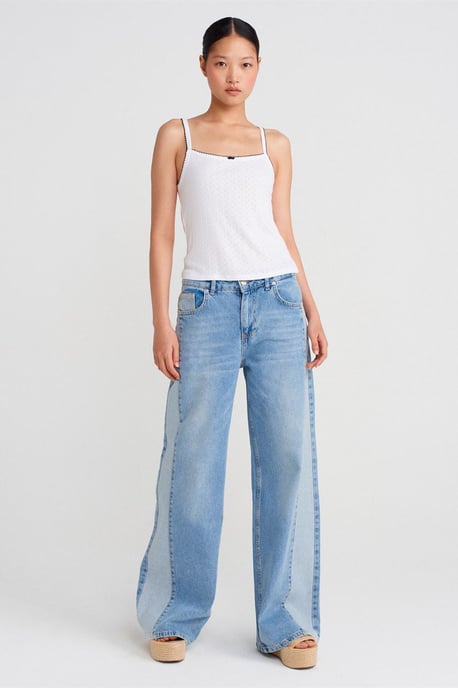 Texturerad Bomullsmodal Cami Blus - Image 3
