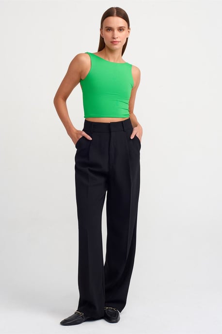 Women's Sleeveless Cut-Out Crop Blouse - Image 3