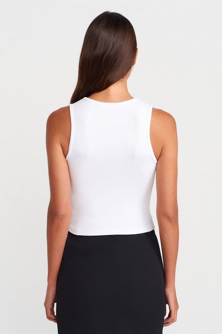 Women's Ribbed Cotton-Blend Crop Top - Image 2
