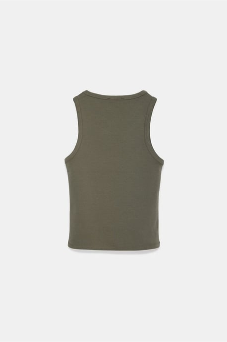 Geborduurd Mouwloos Slim-Fit Jersey Blouse - Image 6