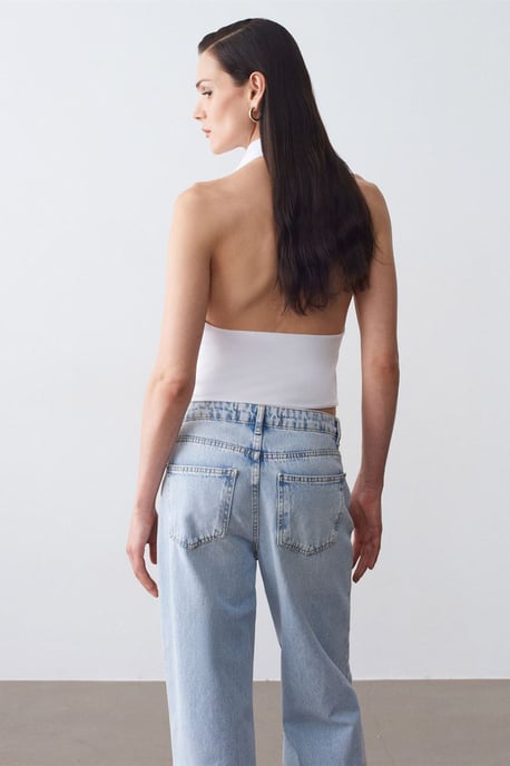 Aansluitende Mouwloze Blouse met Colharmonika - Image 2