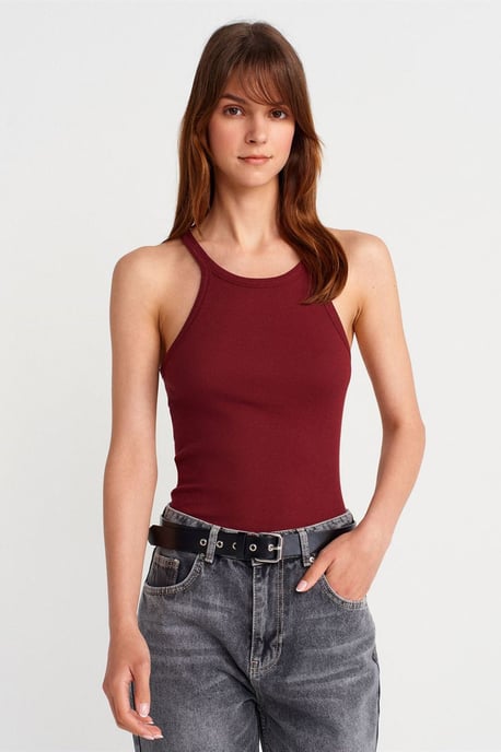 Ribbed Cotton Sleeveless Cami Blouse - Image 1