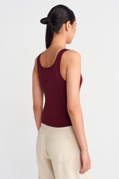 Slim Fit Crop Cami Blus - Image 2