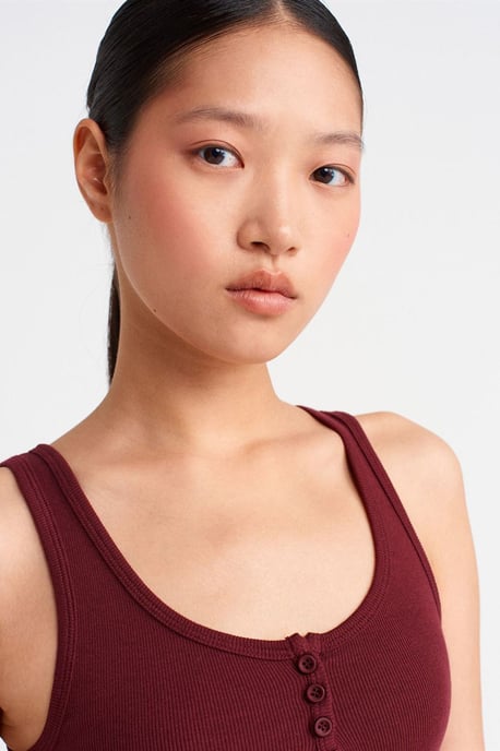 Slim Fit Crop Cami Blus - Image 3