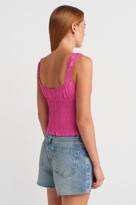 Fitted Crop Sleeveless Tie-Front Blouse - Image 2