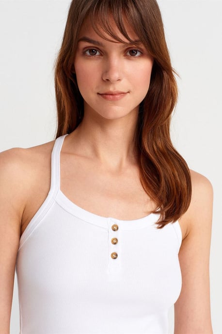 Smal Passform Ribbad Stickad Camisole Blus - Image 3