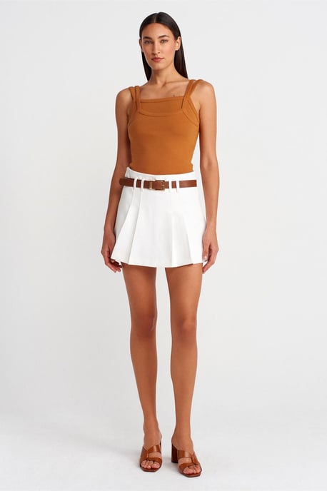 Ribbed Sleeveless Square-neck Blouse - Image 4
