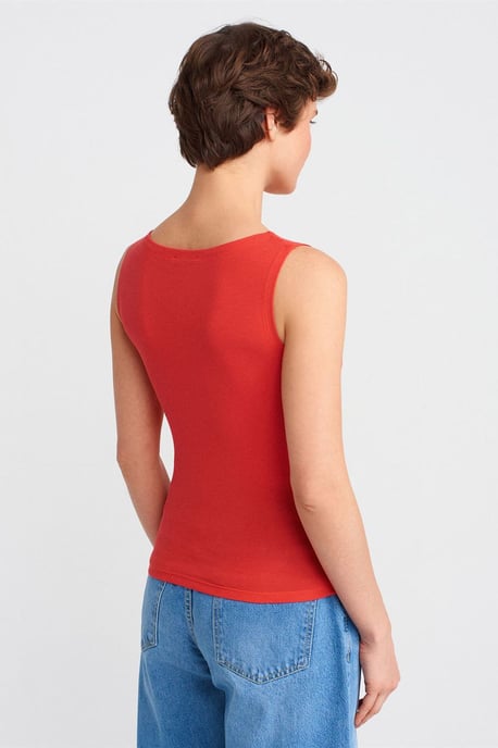 Mouwloze Slim-Fit Boot-Hals Blouse - Image 2