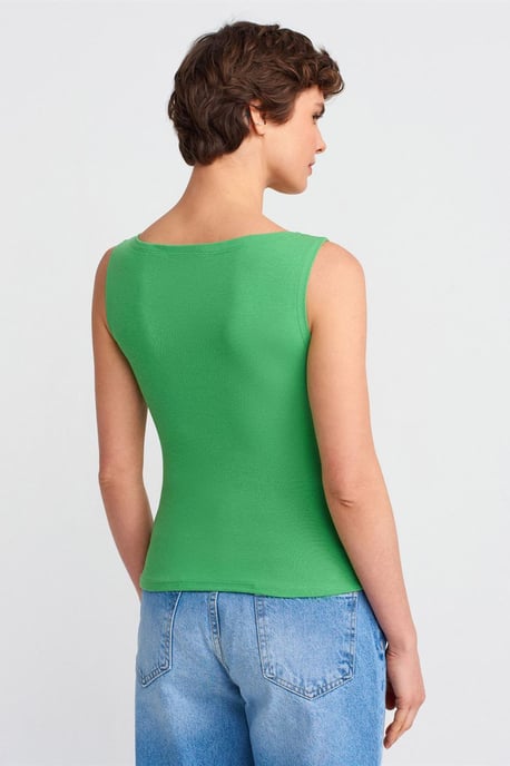 Mouwloze Slim-Fit Boot Hals Blouse - Image 2