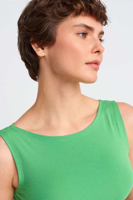 Mouwloze Slim-Fit Boot Hals Blouse - Image 4