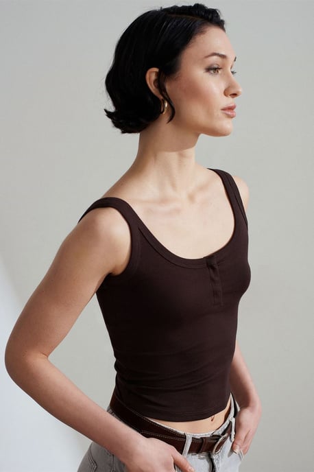 Randig Crop Cami Blus - Image 3