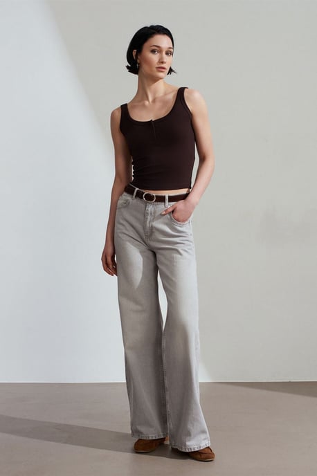 Randig Crop Cami Blus - Image 4