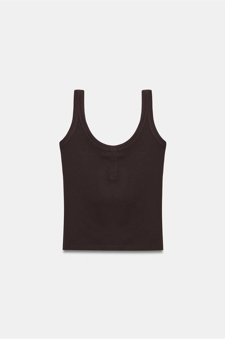 Randig Crop Cami Blus - Image 5