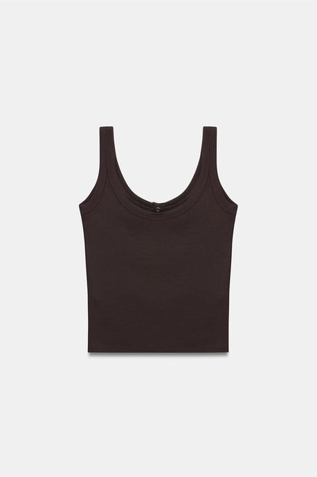 Randig Crop Cami Blus - Image 6