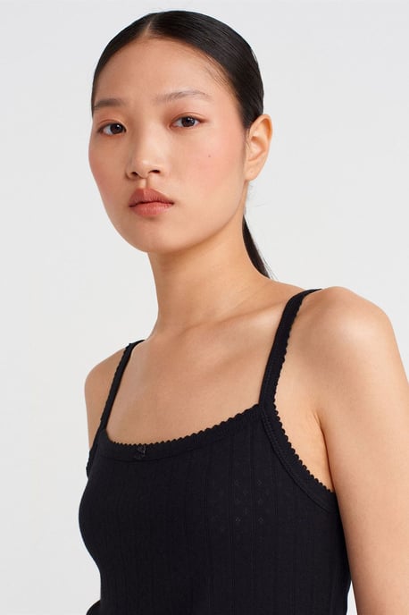Gestructureerde Katoen Modal Camisole Blouse - Image 4