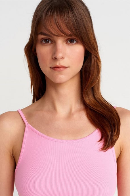 Ribbed Sleeveless Slim Fit Blouse - Image 3
