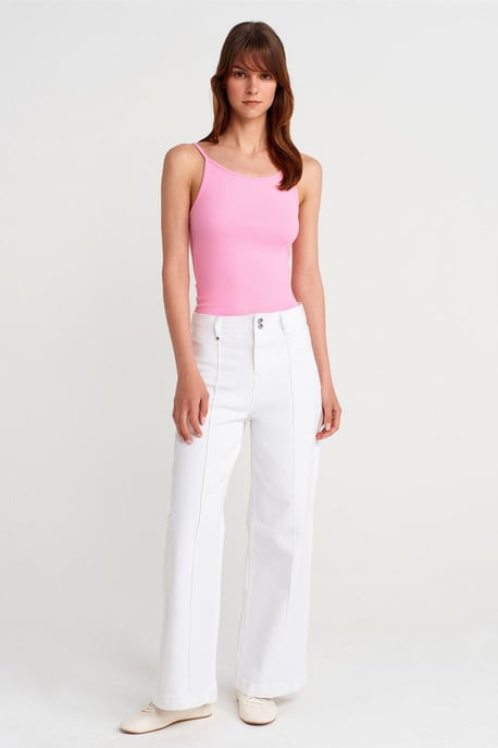 Ribbed Sleeveless Slim Fit Blouse - Image 4