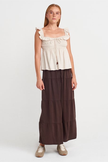 Mouwloze Blouse met Vierkante Hals en Strikvoorkant - Image 4