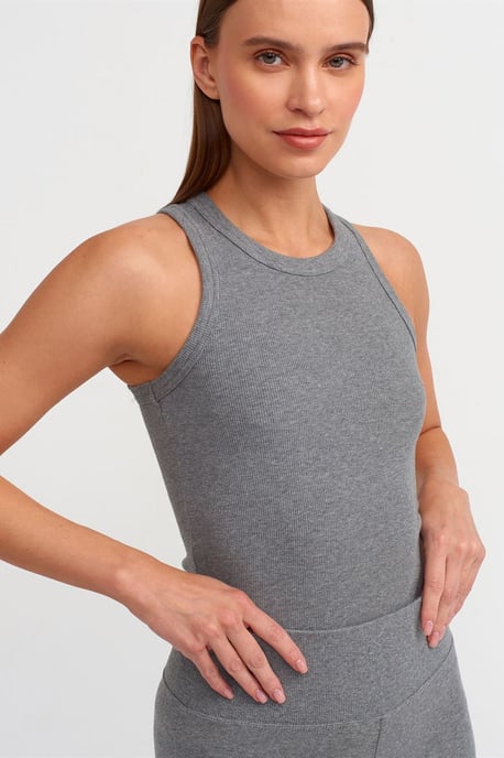 Ribbade Halterneck ärmlös Blus - Image 3