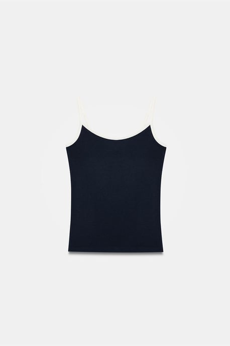 Färgglad blockrandig ärmlös blus - Image 5