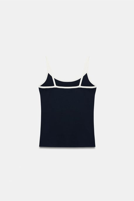 Färgglad blockrandig ärmlös blus - Image 6