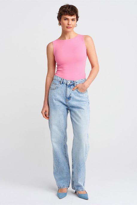Mouwloze Slim-Fit Bootlijn Blouse - Image 3