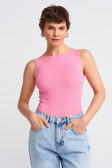 Mouwloze Slim-Fit Bootlijn Blouse - Image 4