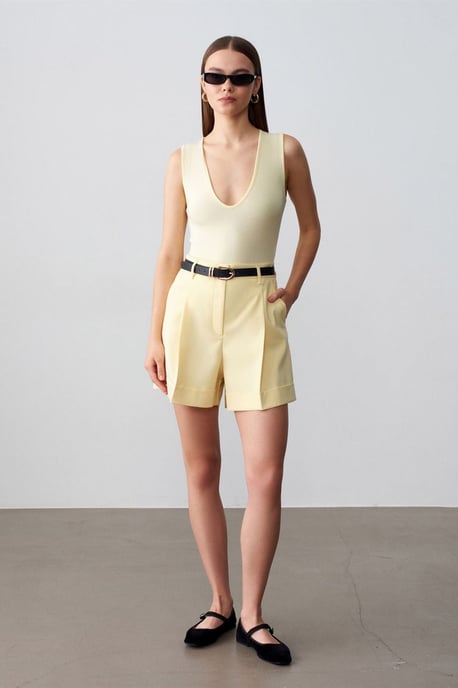 Mouwloze Slim-Fit U-Hals Bodysuit - Image 4