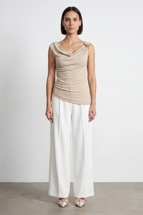 Mouwloos Cowl Neck Shell Top - Image 1