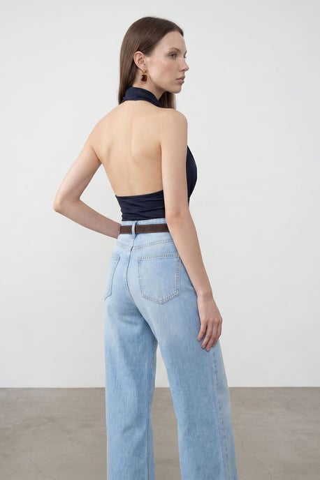 Aansluitende Mouwloze Blouse met Colharmonika - Image 2