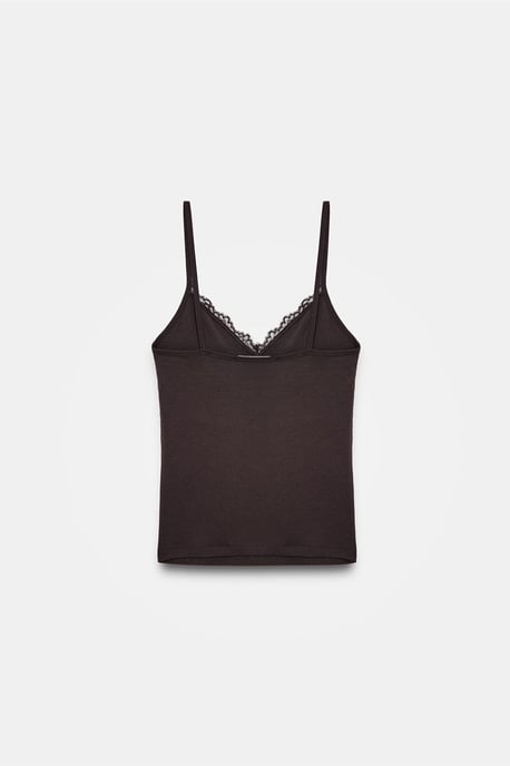 Spets V-ringad ärmlös cami-blus - Image 6