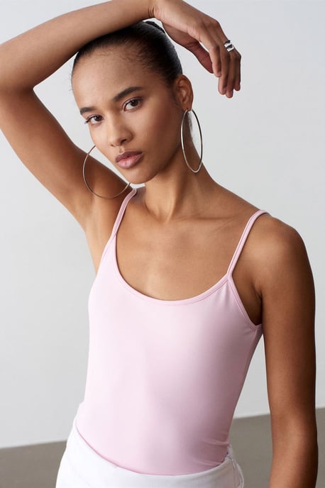 Slim Fit Mouwloze Cami Blouse - Image 3