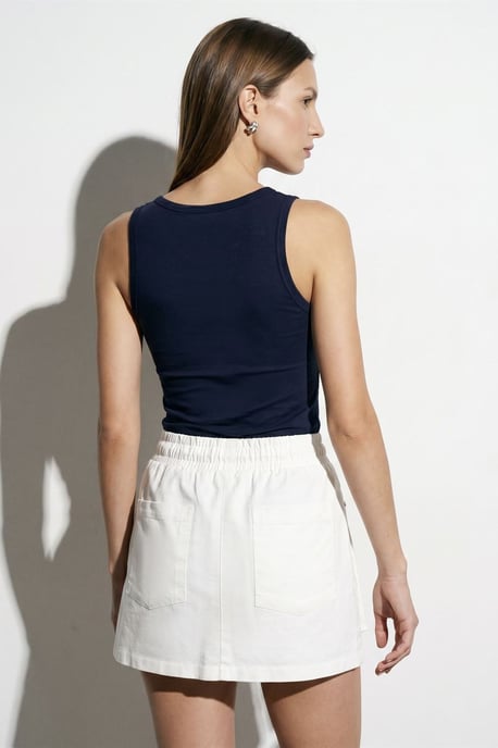 Geborduurde Mouwloze Slim-Fit Jersey Blouse - Image 2