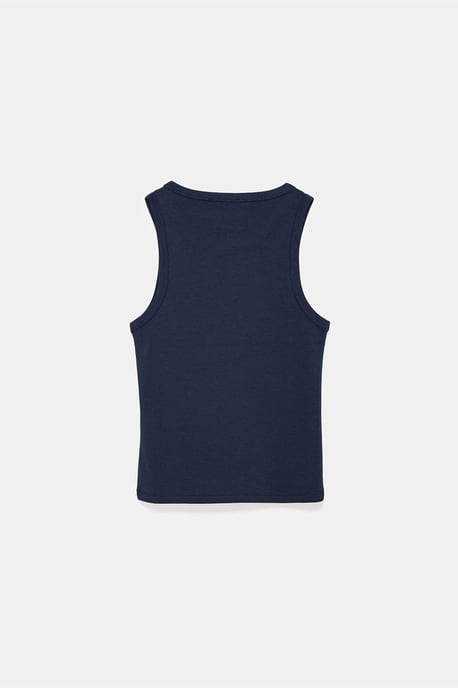 Geborduurde Mouwloze Slim-Fit Jersey Blouse - Image 6