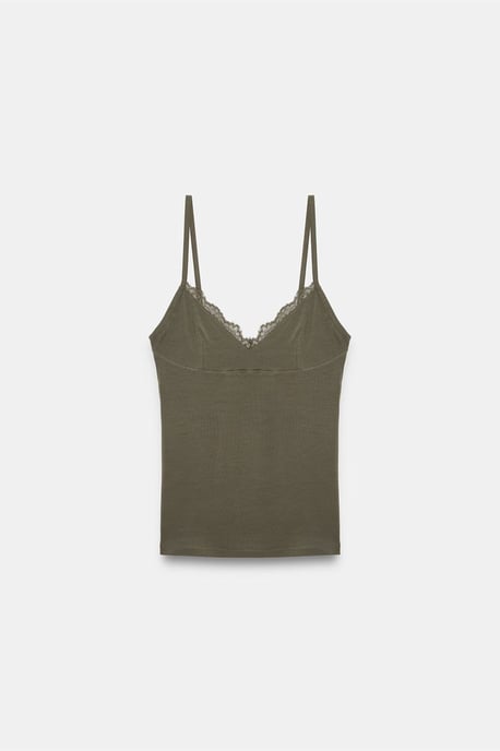 Lace V-Neck Sleeveless Cami Blouse - Image 5