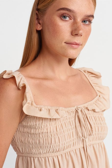 Mouwloze Blouse met Vierkante Hals en Strik Voorzijde - Image 3