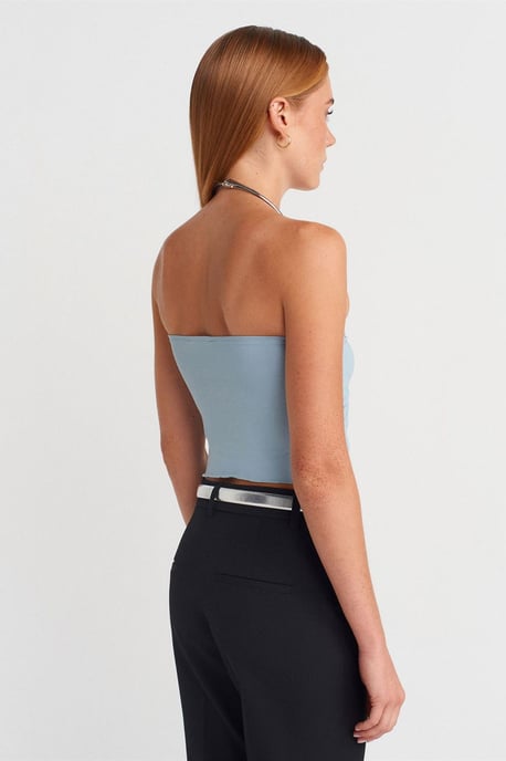 Vrouwen Strapless Crop Blouse met Strikdetail - Image 2