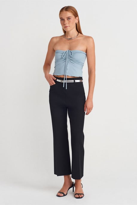 Vrouwen Strapless Crop Blouse met Strikdetail - Image 4