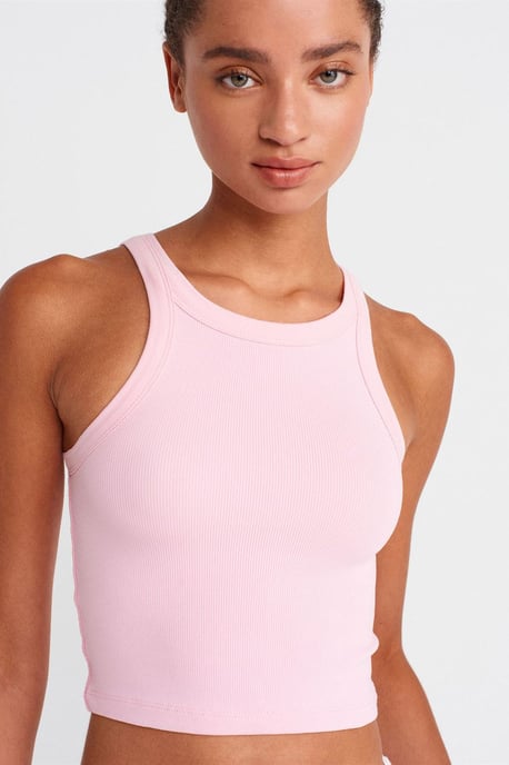 Ribbed Cotton-blend Sleeveless Crop Top - Image 3