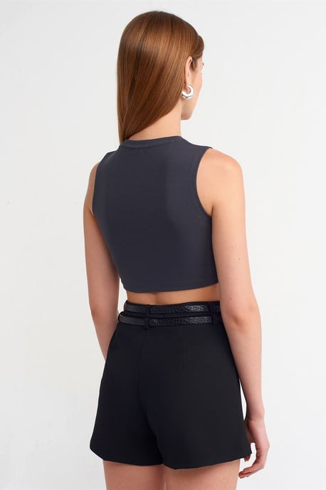 Ärmlös Crop Top i Bomull Jersey - Image 2
