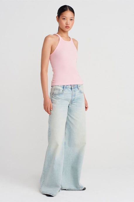 Ribbed Cotton Sleeveless Cami Blouse - Image 3