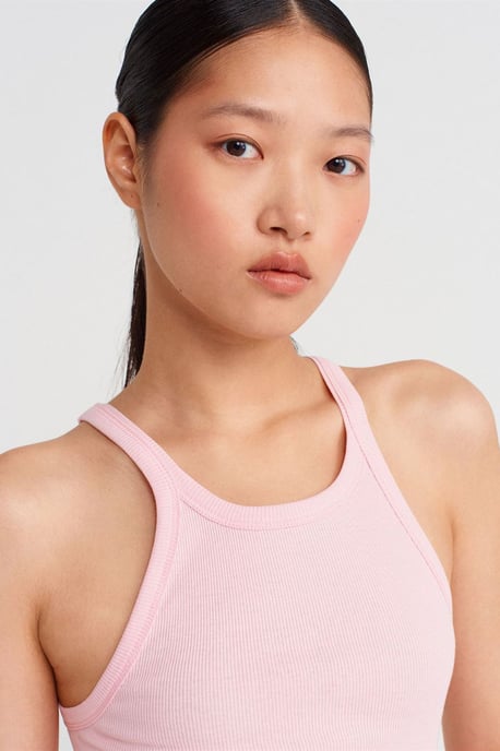 Ribbed Cotton Sleeveless Cami Blouse - Image 4