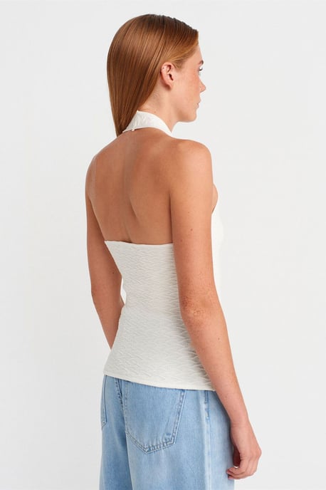 Geribde Halternek Brei Blouse - Image 2